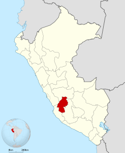 Ubicación del departamento de Huancavelica